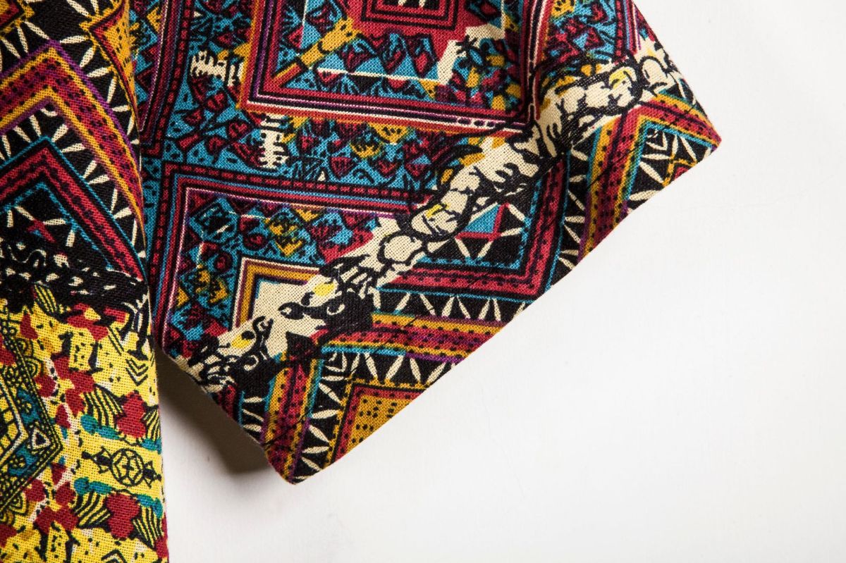 Camisa con estampado de flores diminutas en 3D para hombre, ideal para vacaciones de verano