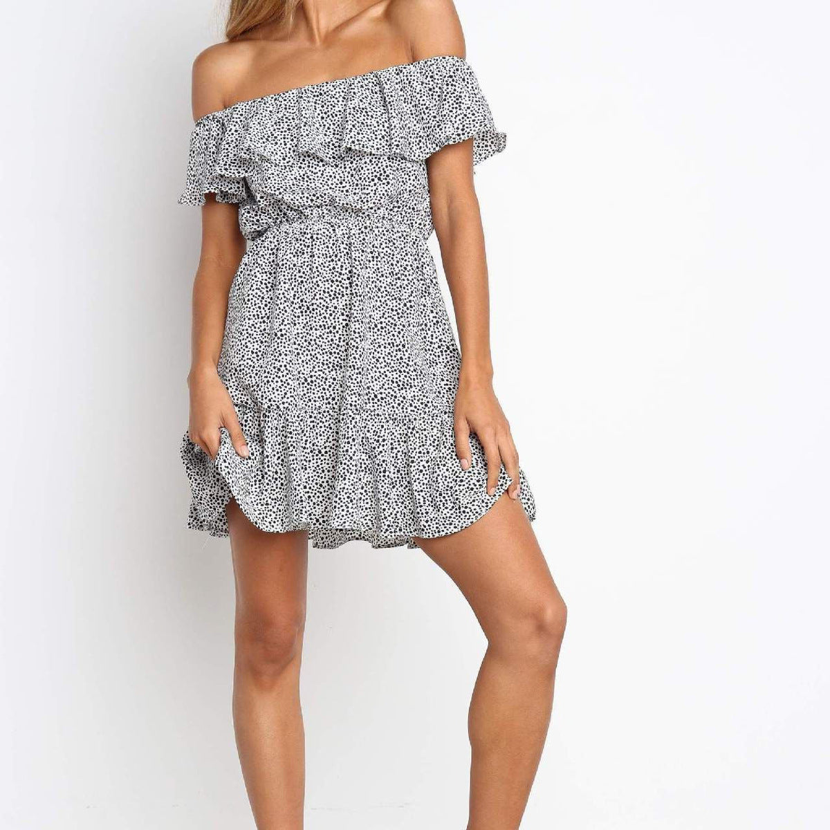 Sexy Women Summer Vacation Off-Shoulder Dress