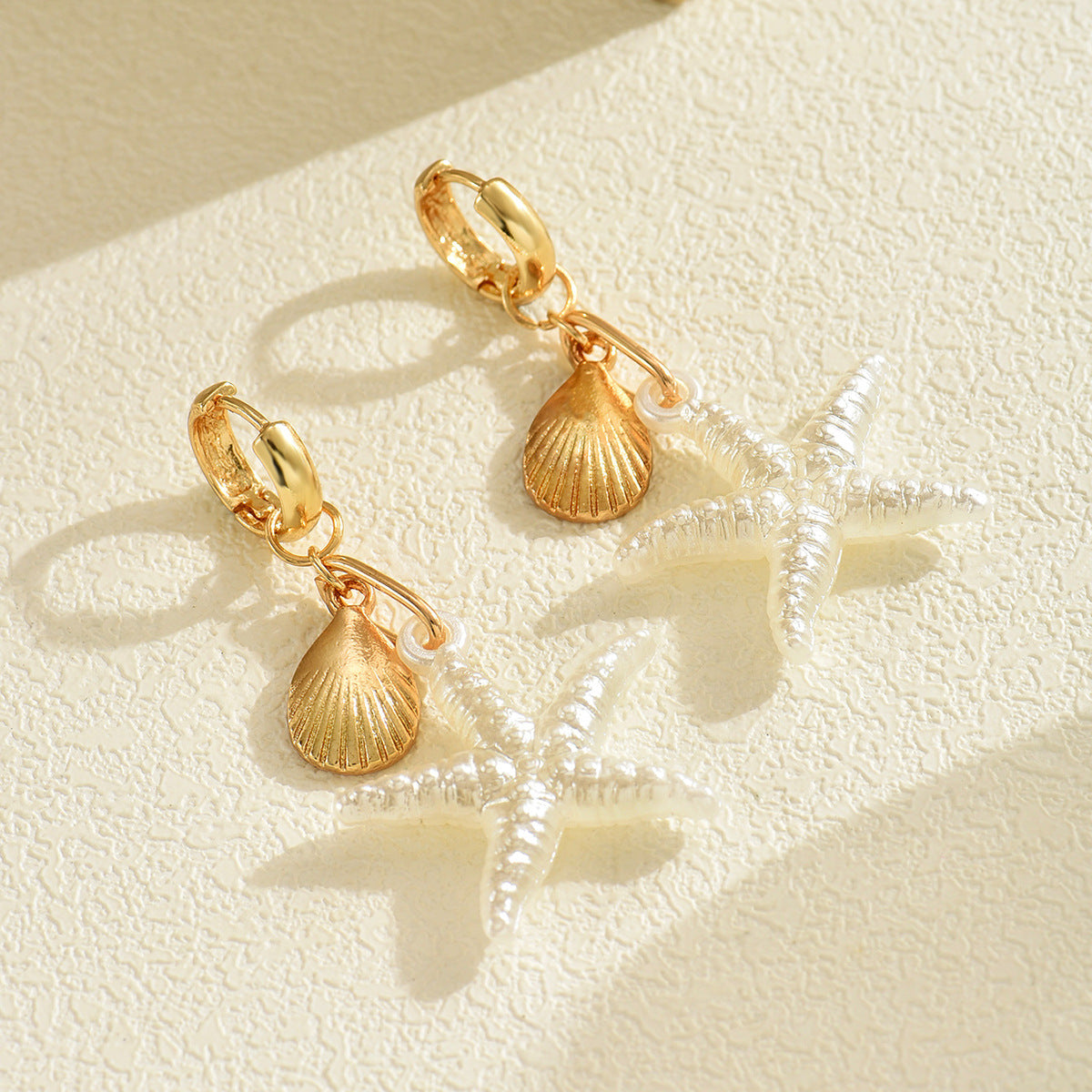 Ocean Holiday Style Alloy Starfish Sea Earrings