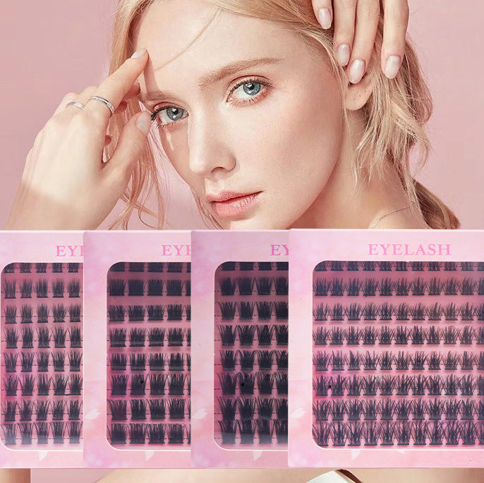 Faux cils segmentés à la mode pour femmes, en fibres de haute qualité