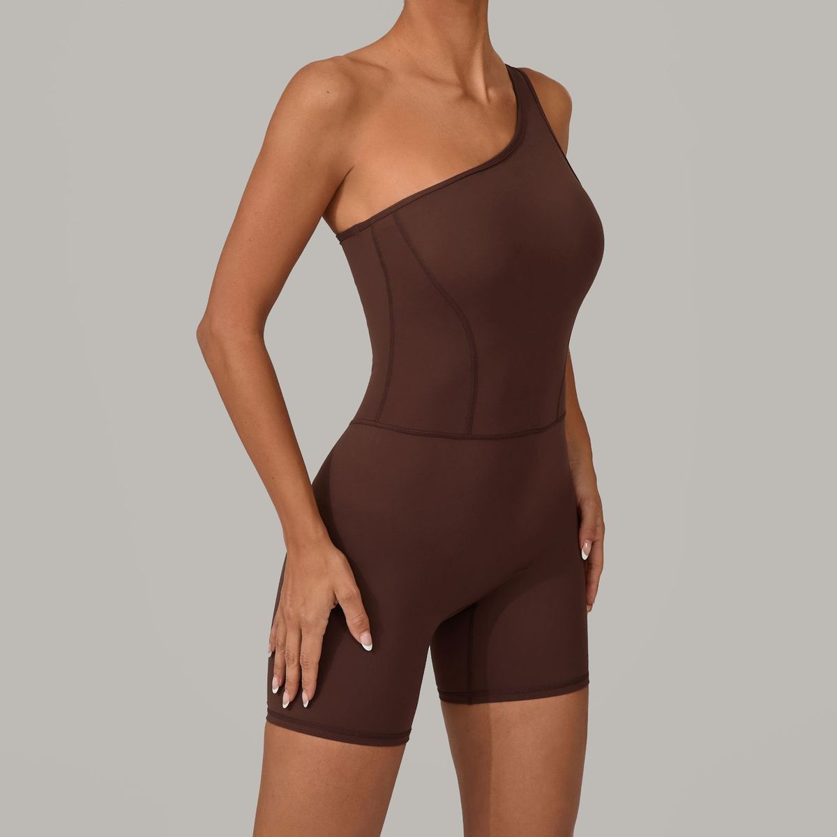 Women Yoga Solid Shoulder Sports Rompers
