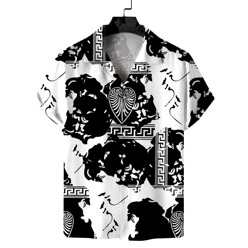 Camisa informal de moda para hombre con estampado 3D para vacaciones