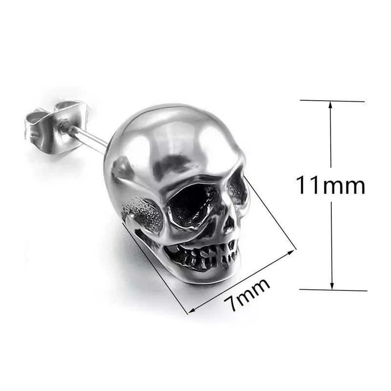 Boucles d'oreilles vintage personnalisées en forme de crâne d'Halloween