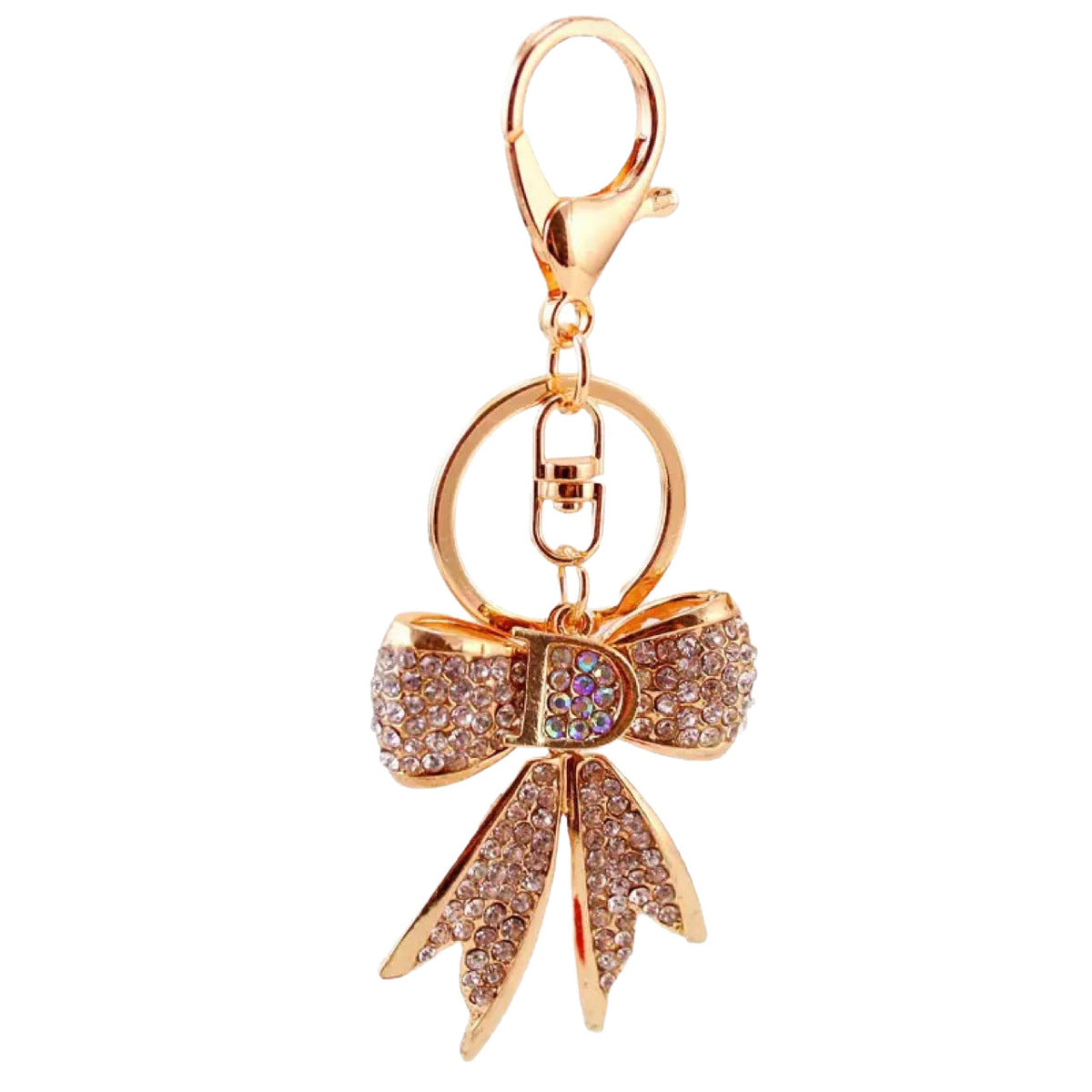 Llavero con lazo de diamantes de imitación de aleación de moda: accesorio de arte moderno