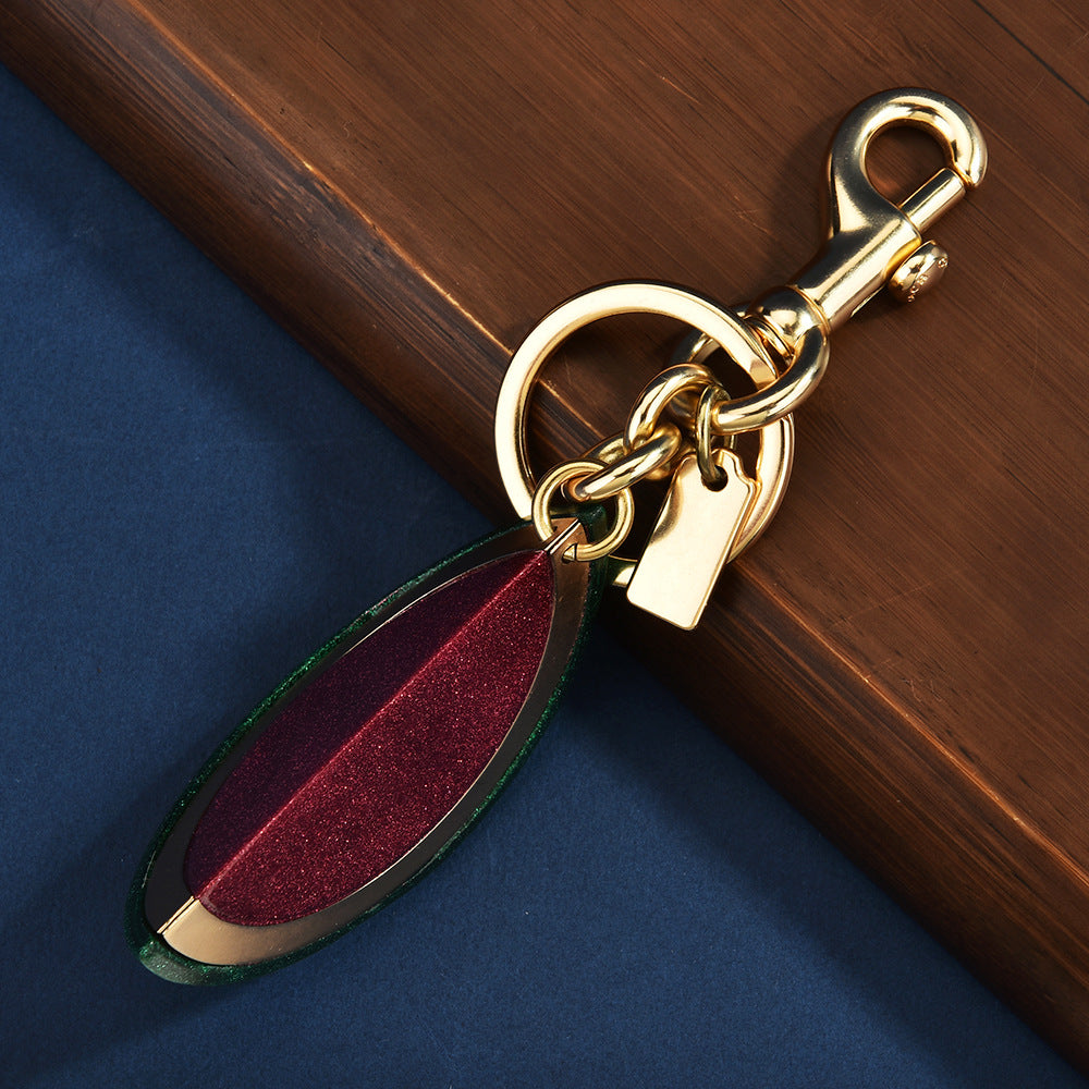 Porte-clés pendentif pastèque tendance en métal, accessoire tendance pour fruits