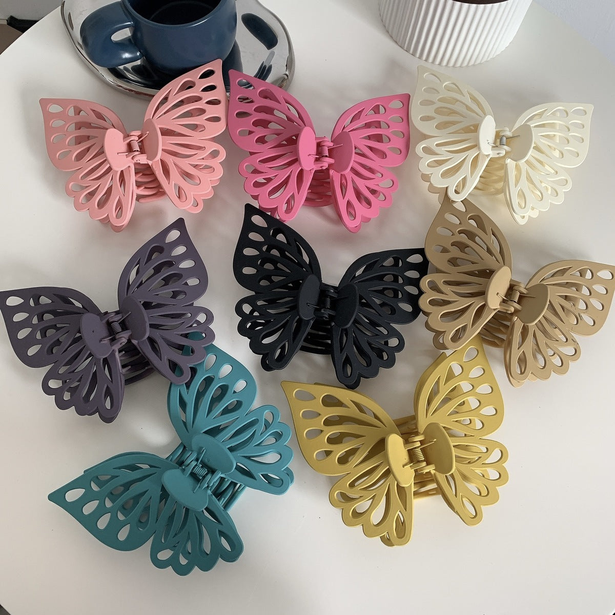 Women Fashion Oversized Double Layer Hollow-Out Butterfly Hair Clip