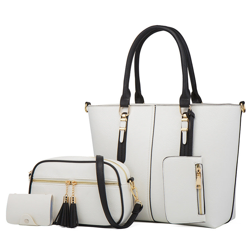 Ensembles de sacs à main de grande capacité à contraste de couleurs tendance