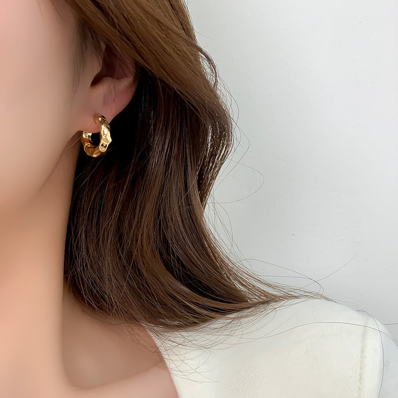 Women Retro Geometric Metal Earrings Alloy Trendy Jewelry