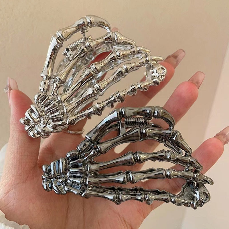 Pinces à cheveux en métal pour femmes, motif crâne créatif, à la mode pour Halloween