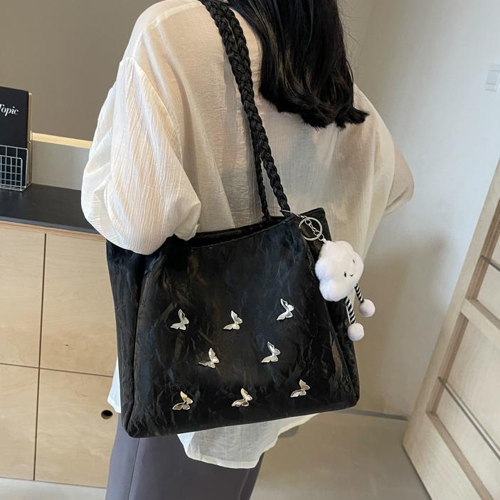 Women Fashion Solid Color Butterfly Tote Bag