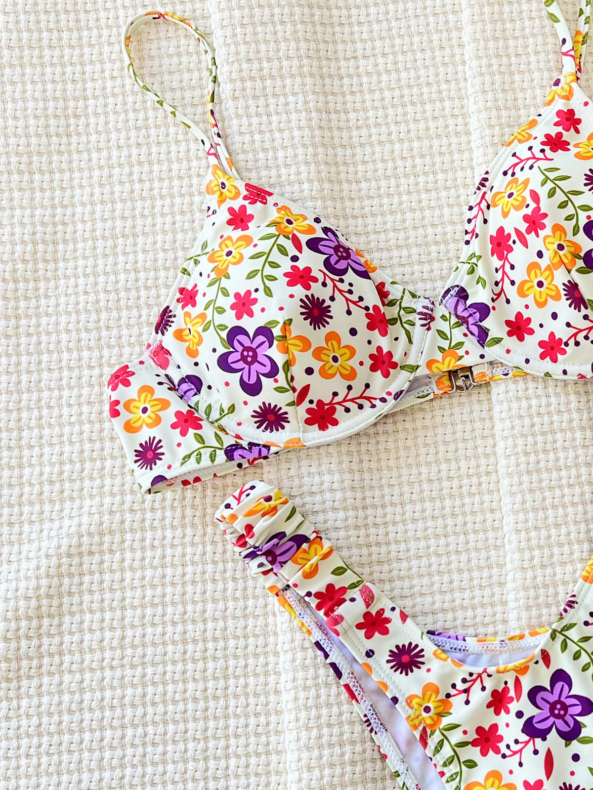 Maillot de bain bikini sexy à imprimé floral pour femme