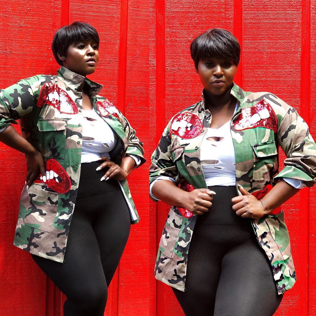 Manteau décontracté à revers et paillettes camouflage pour femme