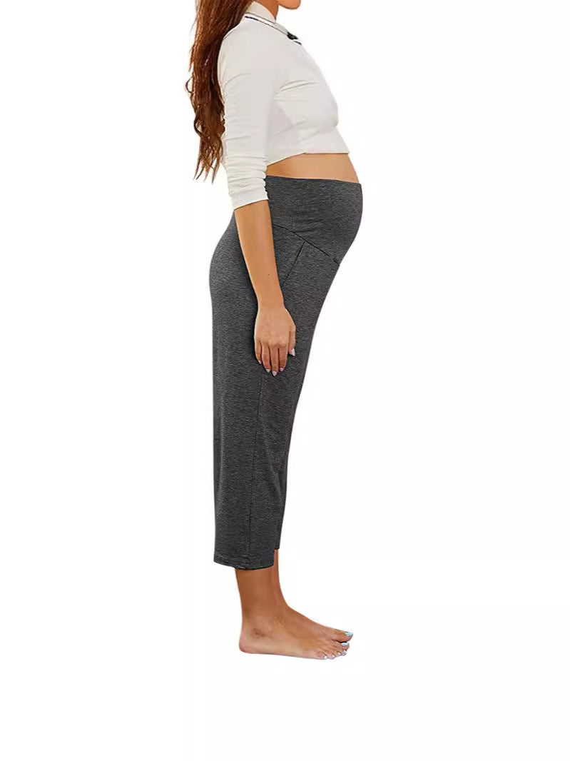 Pregnant Women Casual Solid Color Yoga Pants