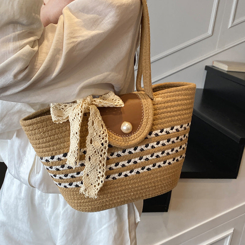 Women Summer Beach Large Capacity Woven Tote Bag