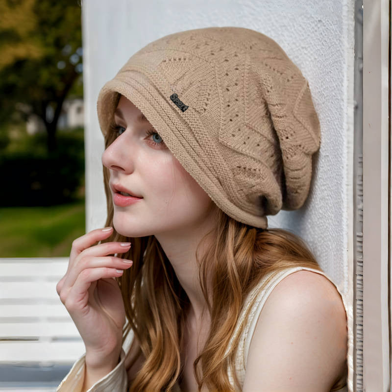 Women Fashion Casual Solid Color Knitted Hat