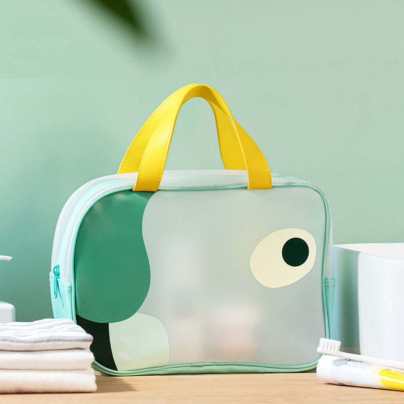 Bolsa de cosméticos de gran capacidad con almacenamiento de TPU con dibujos animados