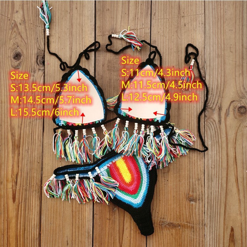 Handmade Crochet Bikini Swimsuit Women Summer Vacation
