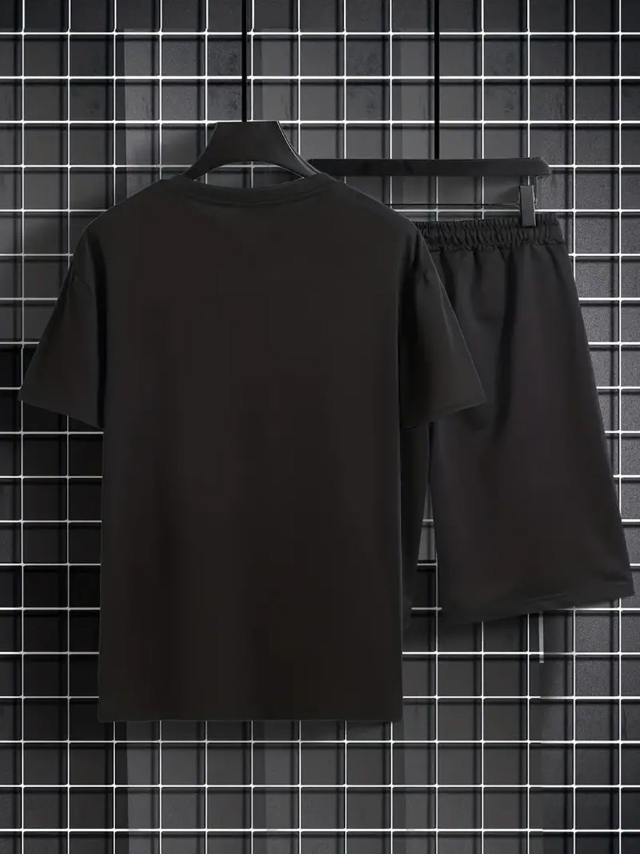 Summer Casual Short Sleeve Basic T-Shirt Set