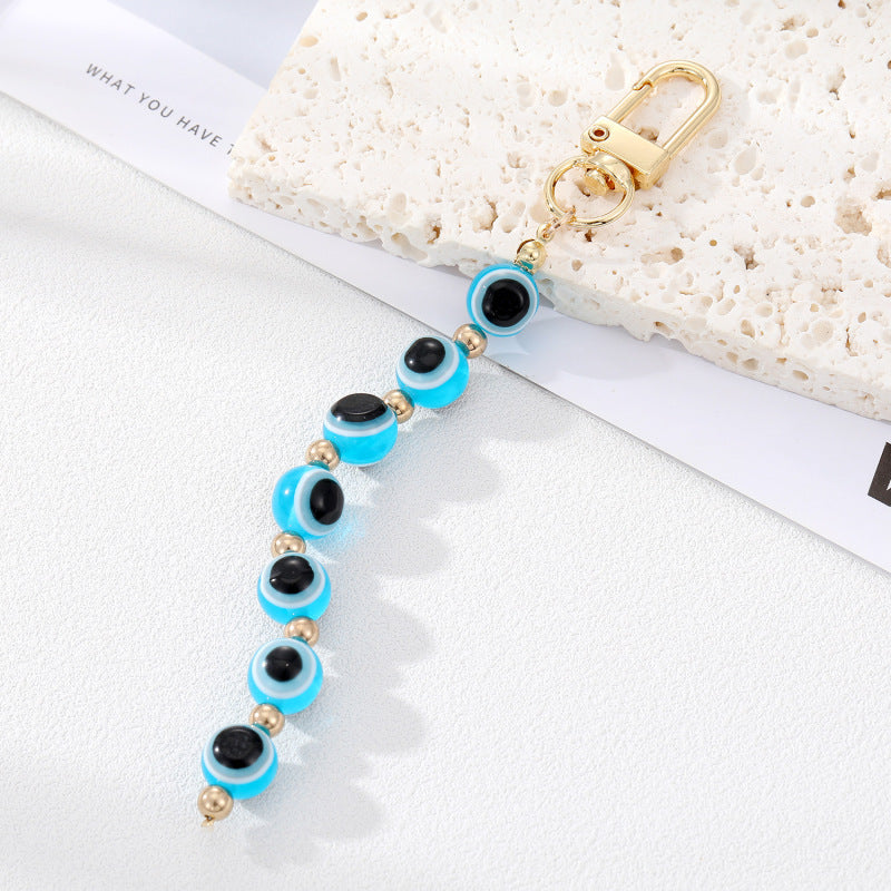 Women Fashion Creative Devil Eye Pendant Keychain