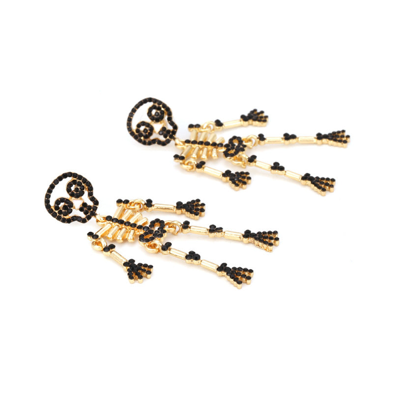 Women Fashion Exaggerated Halloween Alloy Earrings