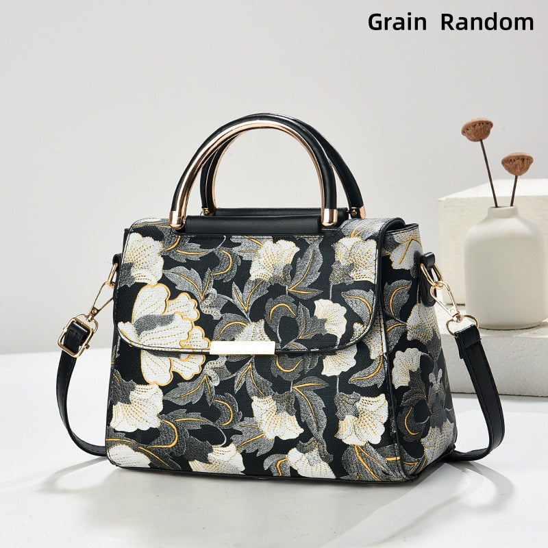 Sac à main imperméable à motif floral rétro pour femme