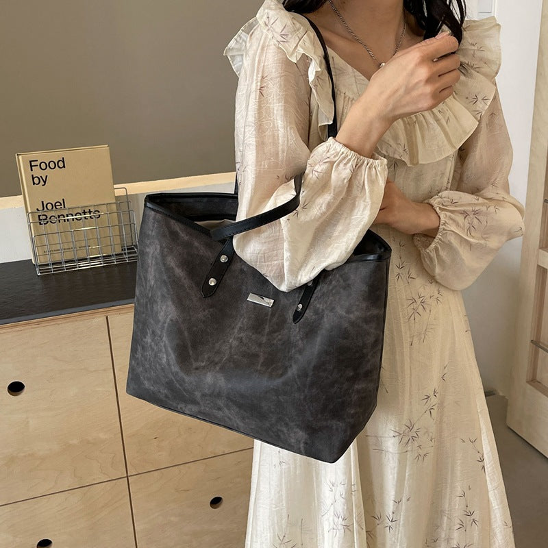 Fashion Large Capacity Women Tote Bag in PU Material