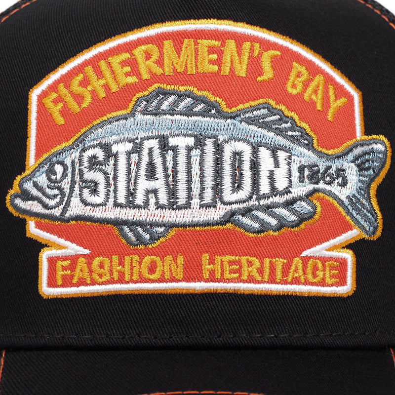 Vintage Embroidered Breathable Outdoor Trucker Cap