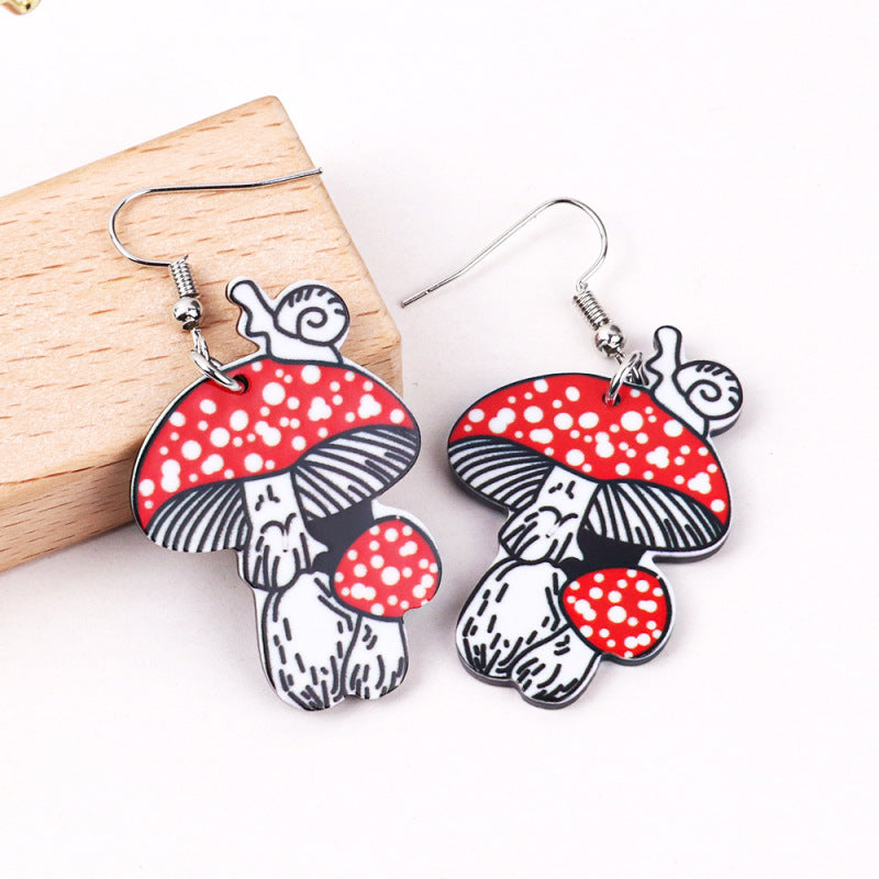 Pendientes de calavera exagerada y divertida de Halloween para mujer