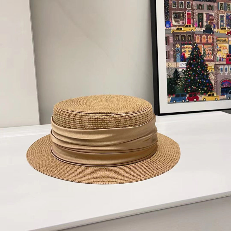 Women Fashion Casual Solid Color Straw Hat