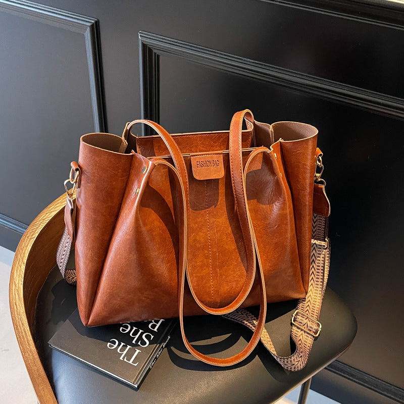 Sac fourre-tout rétro décontracté à grande capacité pour femme