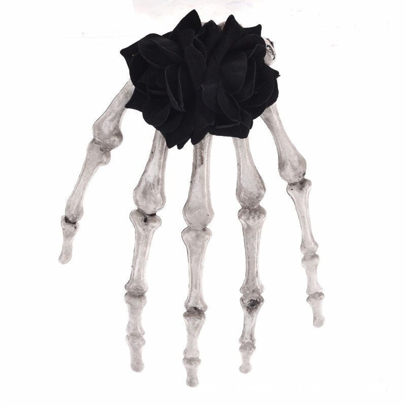 Pince à cheveux en forme de main de squelette pour femme, accessoire humoristique et exagéré pour Halloween