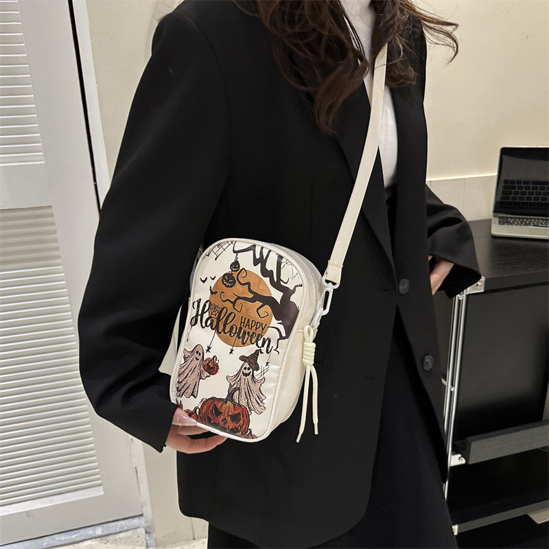 Bolso bandolera con grafiti de murciélago oscuro para mujer, de Halloween