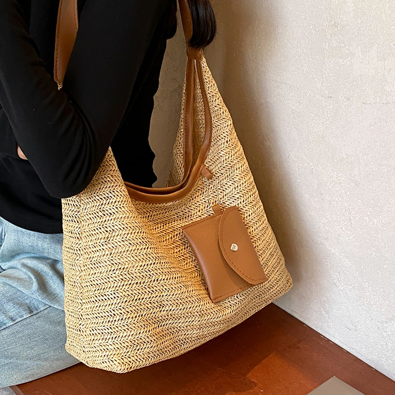 Bolso de mano informal de gran capacidad a la moda para mujer