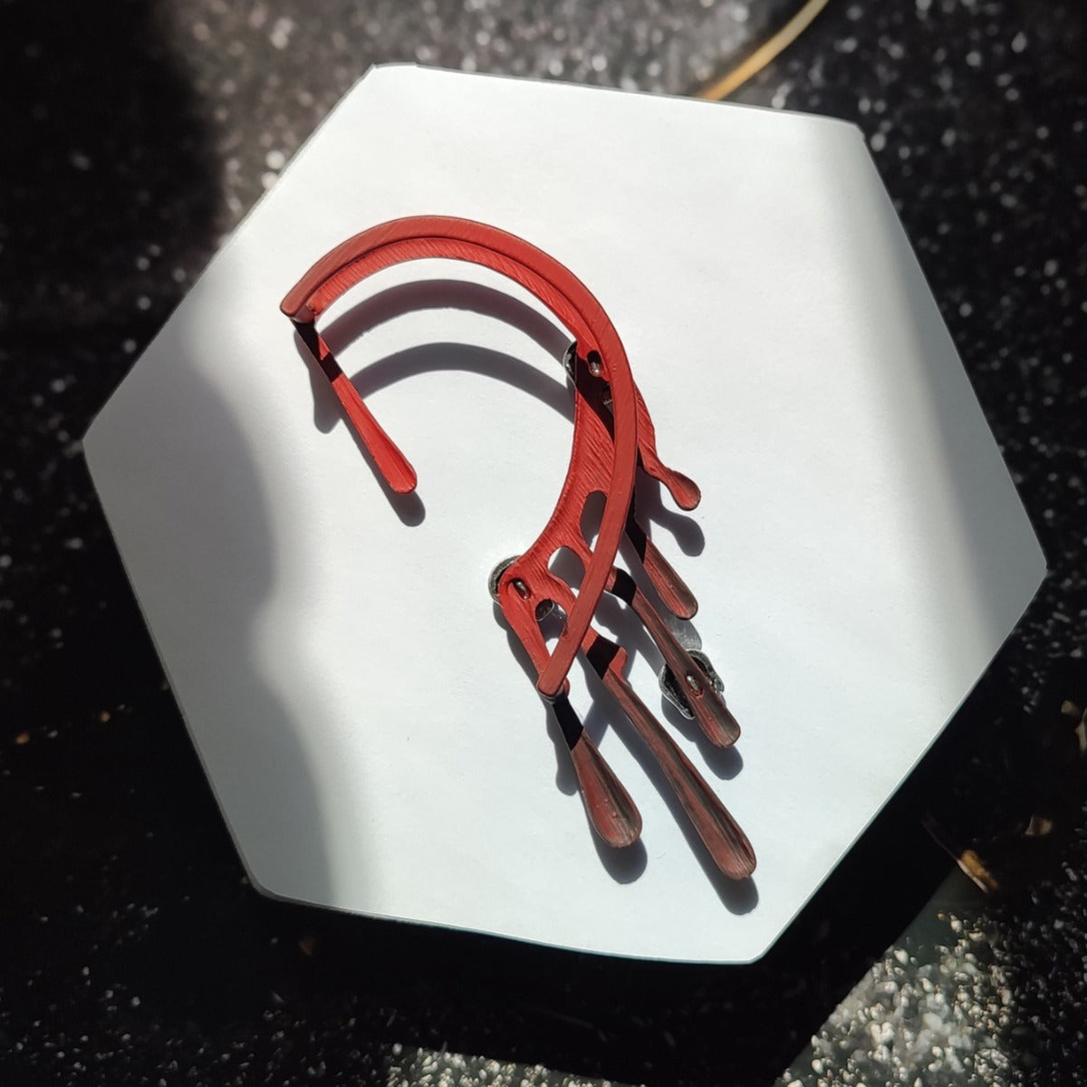 Pendientes exagerados de lava con dibujos de Halloween