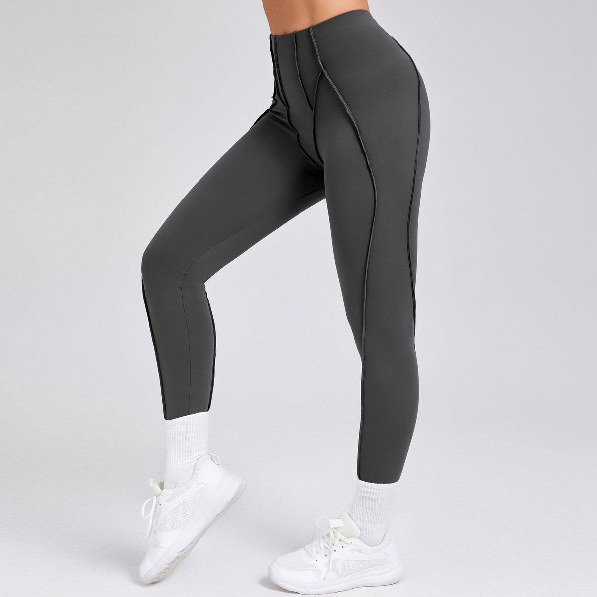 Leggings de sport et de yoga pour femmes, couleur unie, tendance