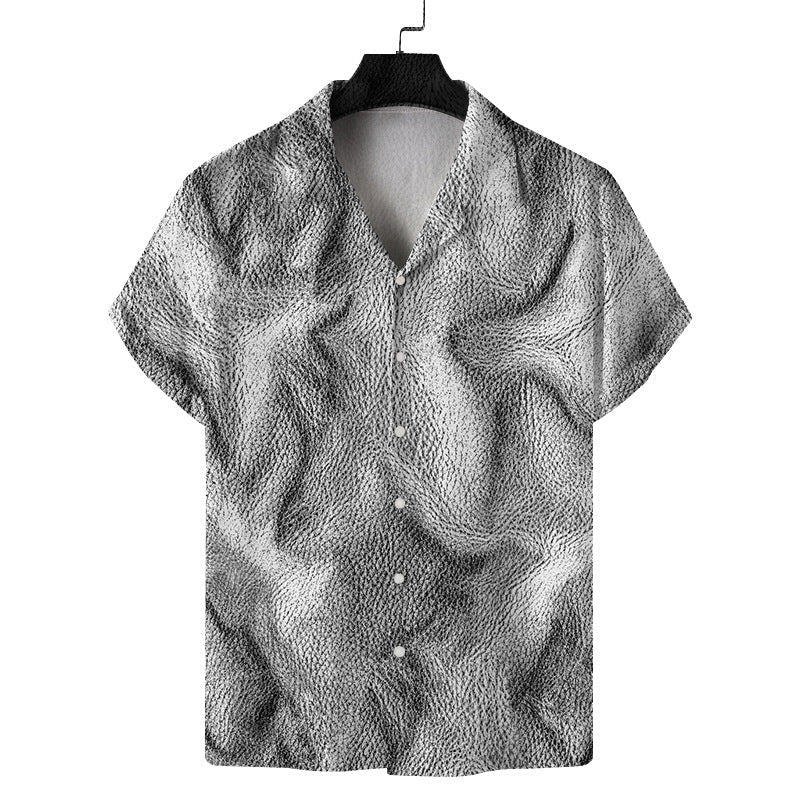Men Fashion Casual Vacation 3D Palm Tree Print Shirt