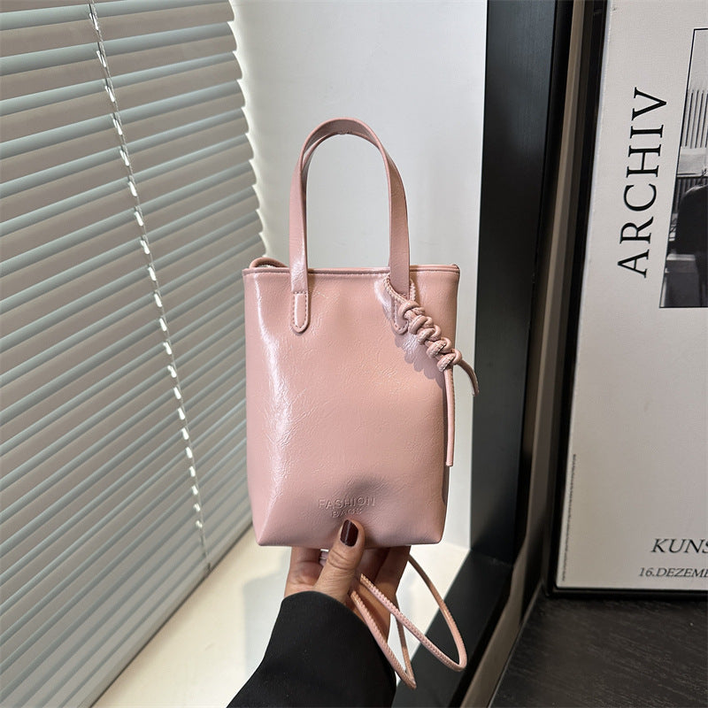 Bolso bandolera para teléfono móvil de color sólido y sencillo de moda