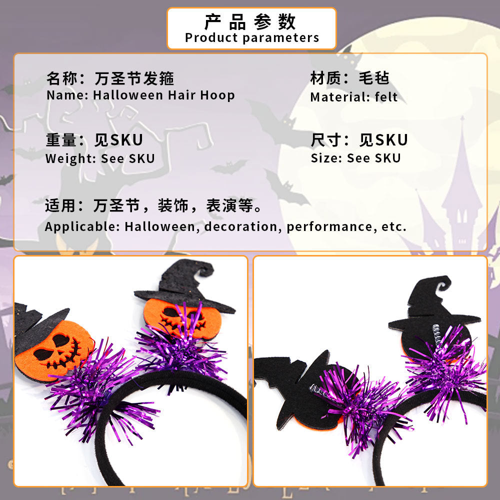 Diadema estéreo para fiesta de Halloween con accesorios festivos