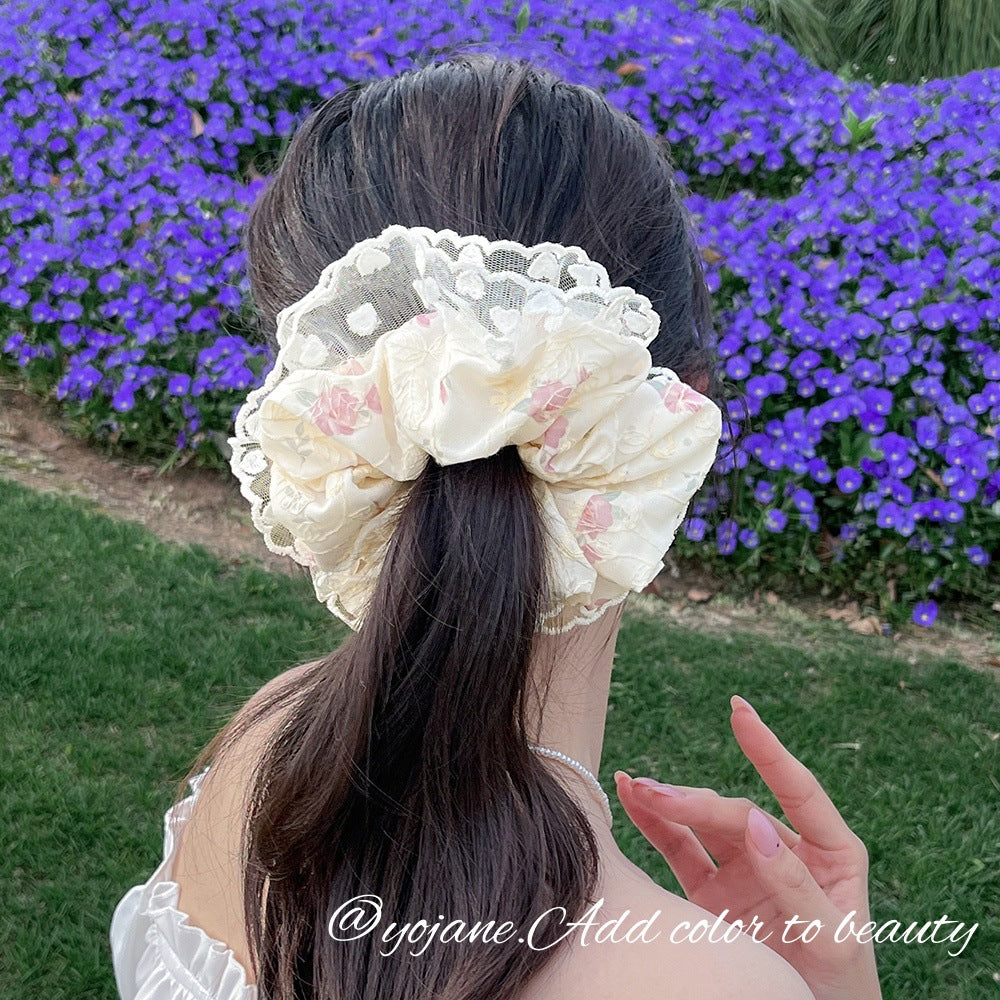Coletero de encaje con estampado floral para mujer