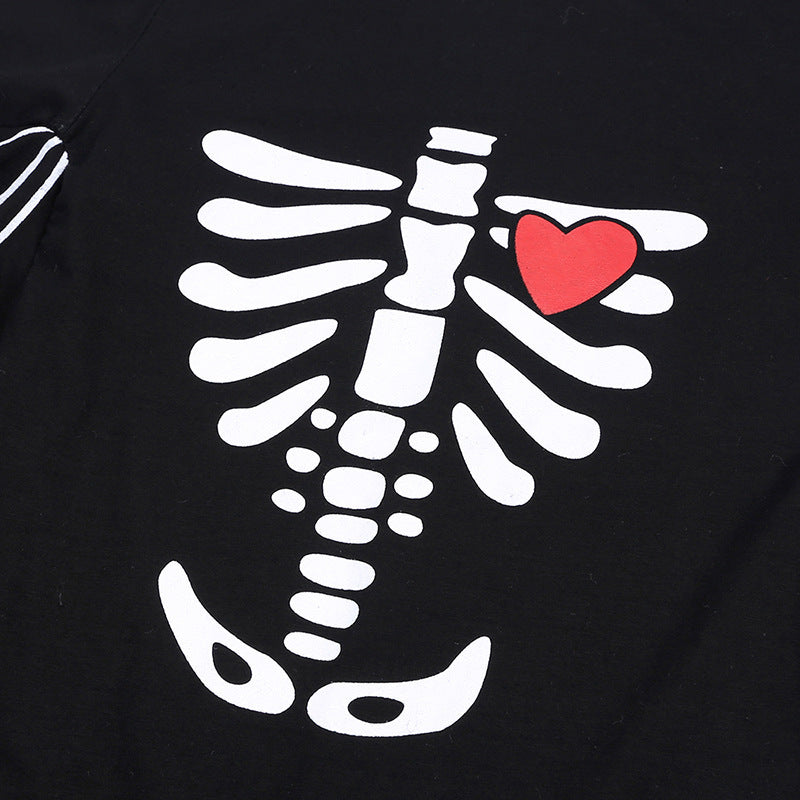 Halloween Baby Cotton Skeleton Romper with Bat Design
