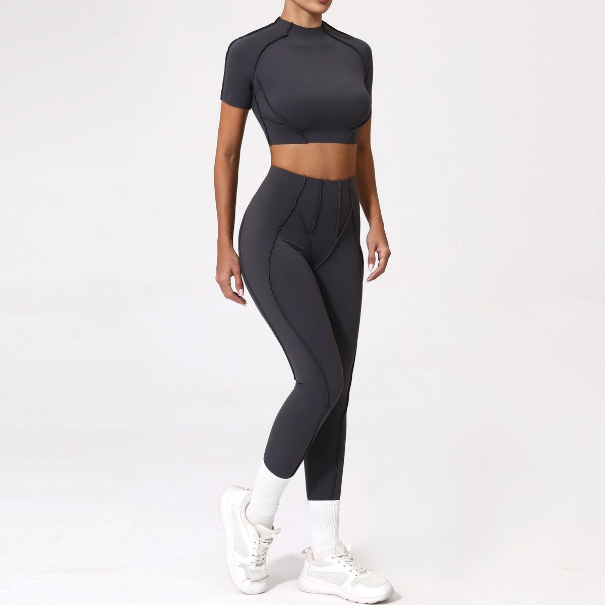 Yoga Quick-Drying Tight Short-Sleeved Fitness Set