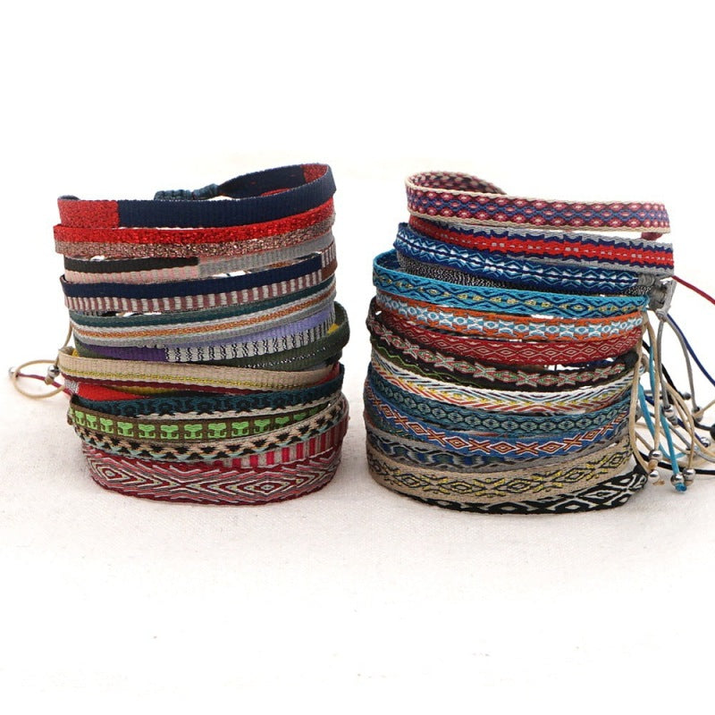 Bohemian Ethnic Ribbon Handwoven Bracelet
