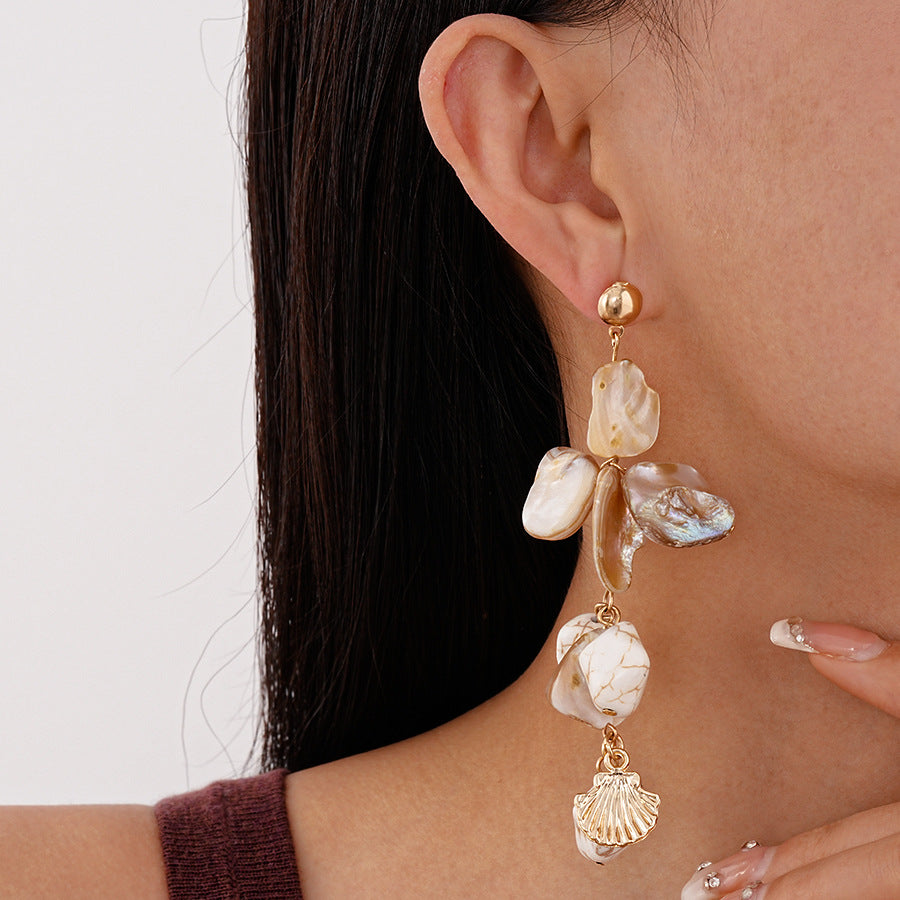 Sea Wind Shell Starfish Sea Earrings