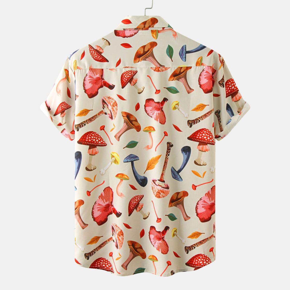 Men Summer Casual Vacation Mushroom Print Shirt