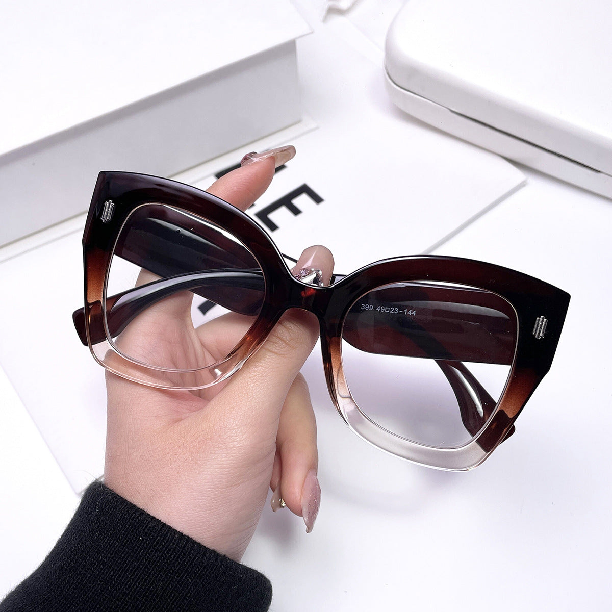 Lunettes vintage unisexes en forme d'œil de chat