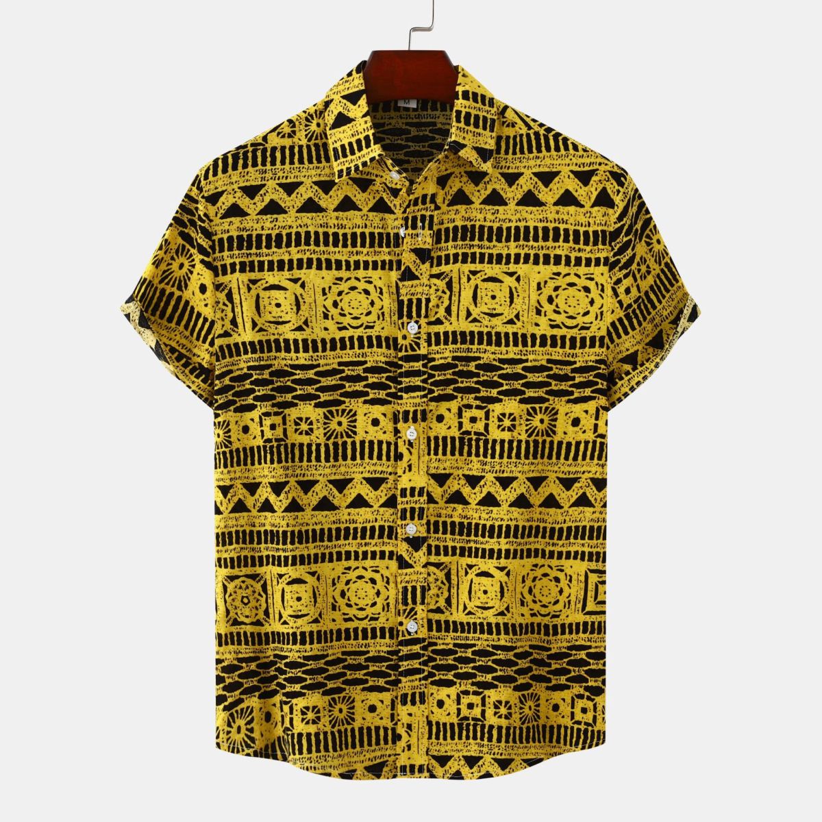 Men Casual Vacation 3D Print Short Sleeve Shirt