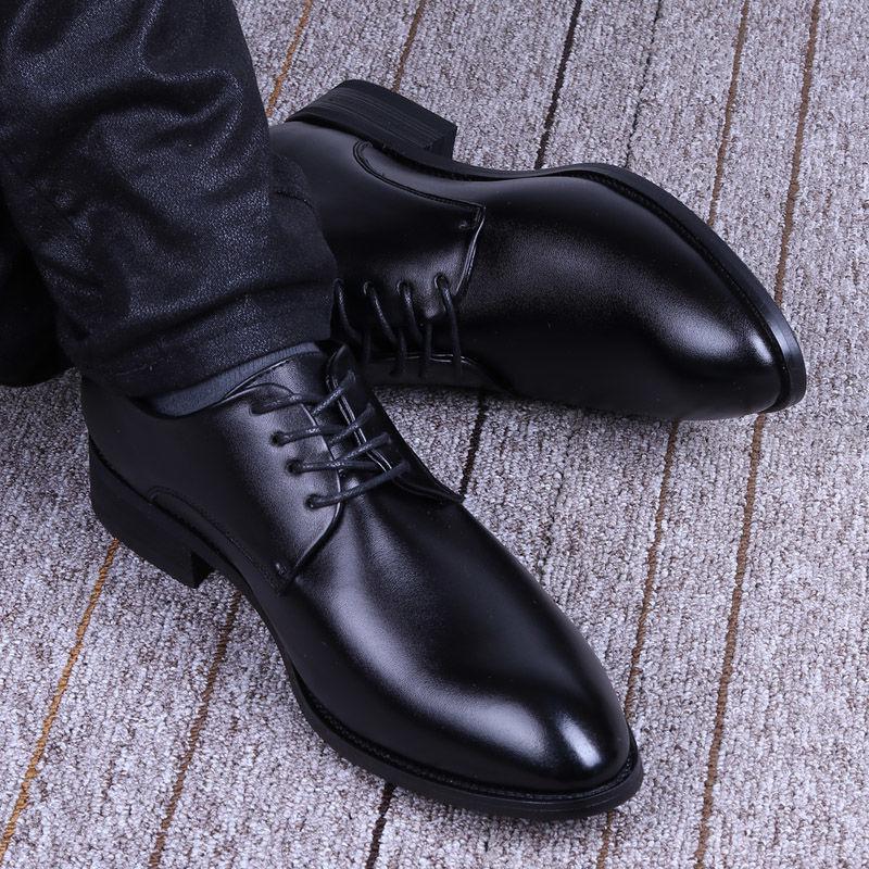 Men Casual Business Leather Shoes with Pointed Toe