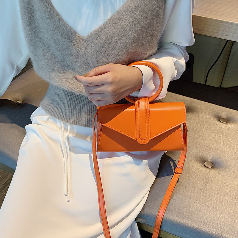 Bolso de hombro informal de color sólido a la moda para mujer