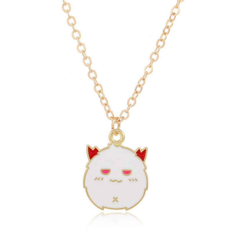 Collar con colgante de monstruo vintage lindo para mujer de Halloween