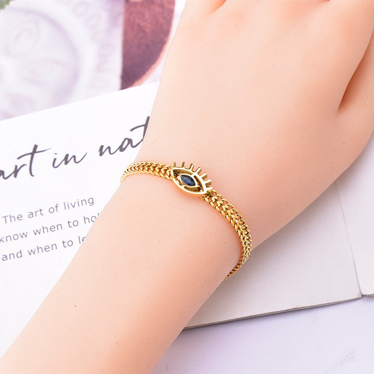 Pulsera de diamantes azules ovalados para mujer